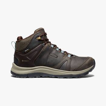 KEEN Terradora II Kožené Waterproof - Tmavo Hnede Turistické Topánky Damske, K0272SK